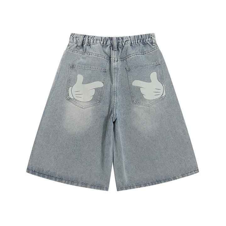 Mickey elements washed denim shorts for women | MuddyStock Originals