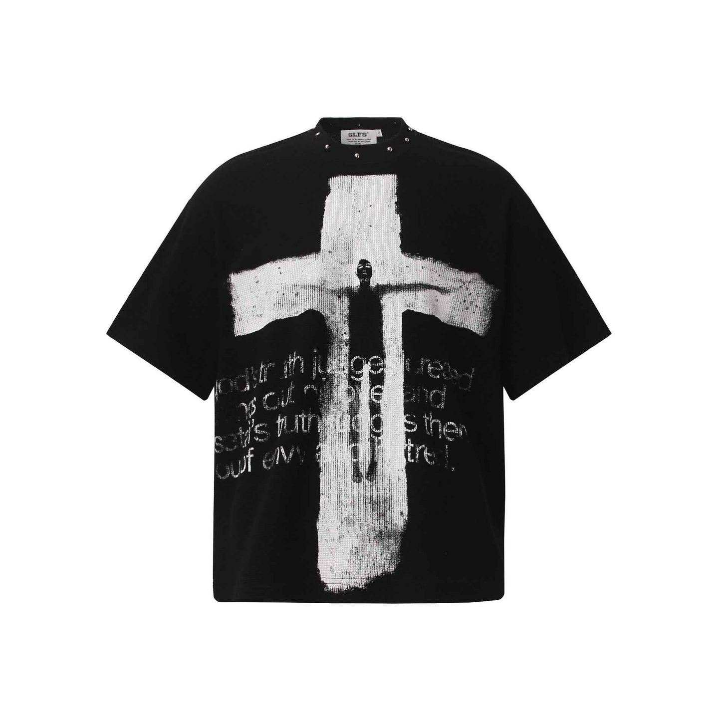 Wear and tear cross shaped short sleeves