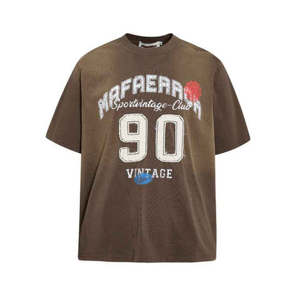 Spray painting old design short sleeve for men | MuddyStock Originals Brown
