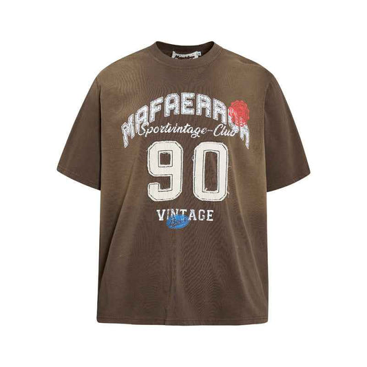 Spray painting old design short sleeve for men | MuddyStock Originals Brown
