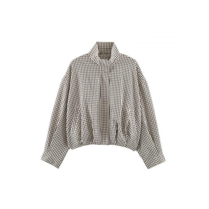 Womens Plaid Aviator Jacket From Europe And America All Products