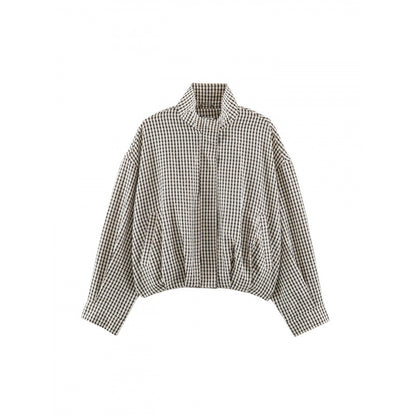 Womens Plaid Aviator Jacket From Europe And America All Products