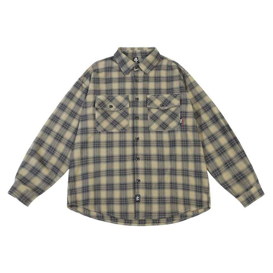American Retro Plaid Shirt For Men null