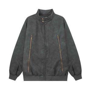 Biker's Men's Punk Jacket Black And Gray