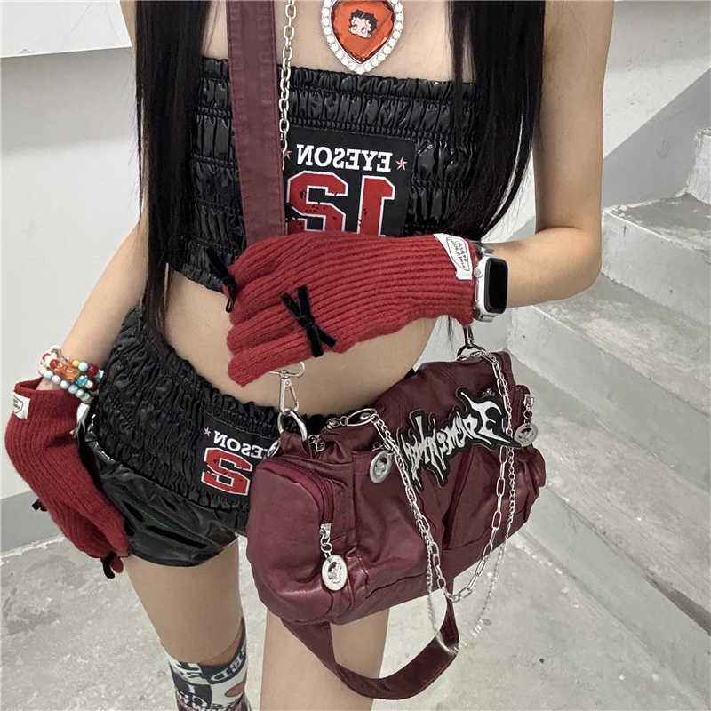 One Shoulder Niche Letter Crossbody Bag