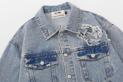 Paste Cloth Embroidery Spider Jacket For Women null