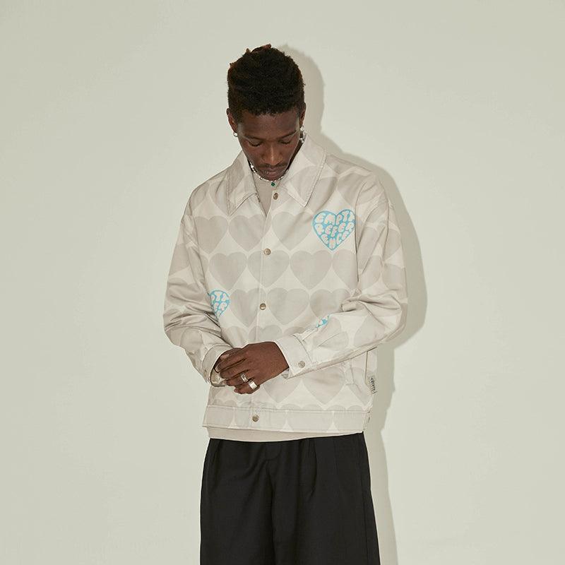 Tide Printed Lapel Jacket For Men null