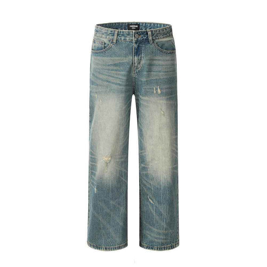 Retro Distressed Jeans For Men MuddyStock