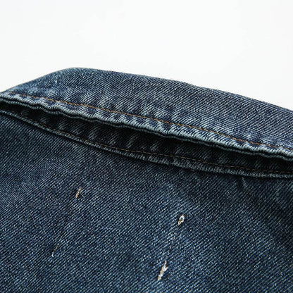 Polo Collar Japanese-style Retro Washed Denim Jacket For Men And Women MuddyStock