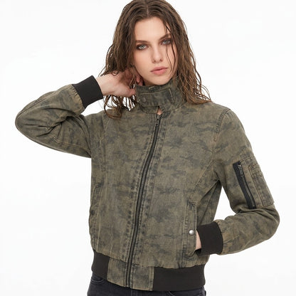 Retro flying short shoulder jacket for women | MuddyStock Originals