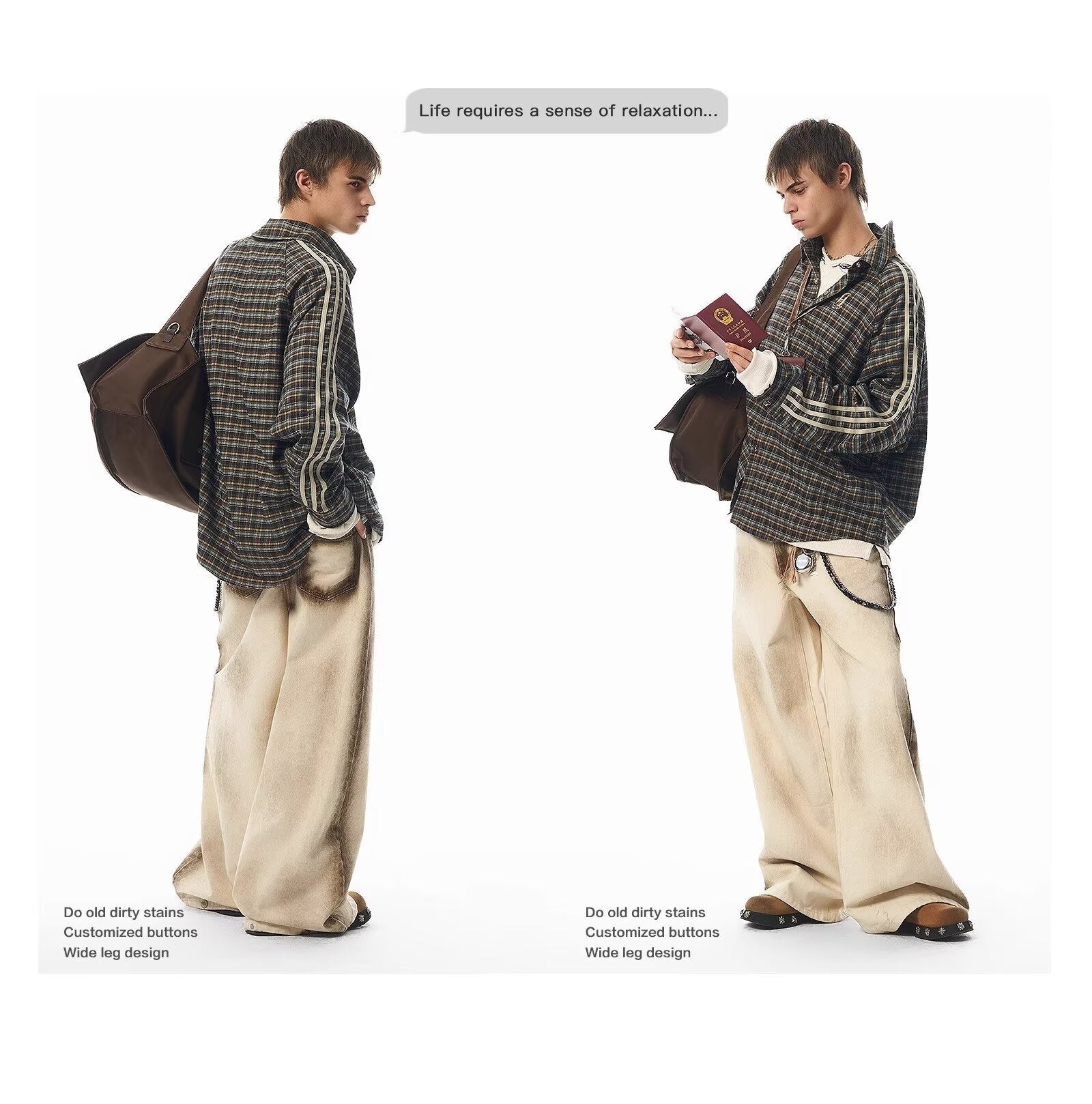 Loose Straight Retro Street Floor-length Pants MuddyStock