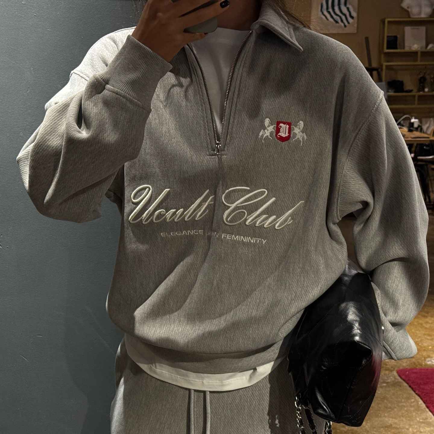 Letter Embroidered Pullover Sweatshirt For Men And Women MuddyStock