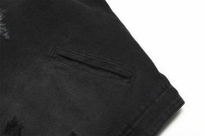 Painting Make Old Ripped Lapel Jacket For Men And Women