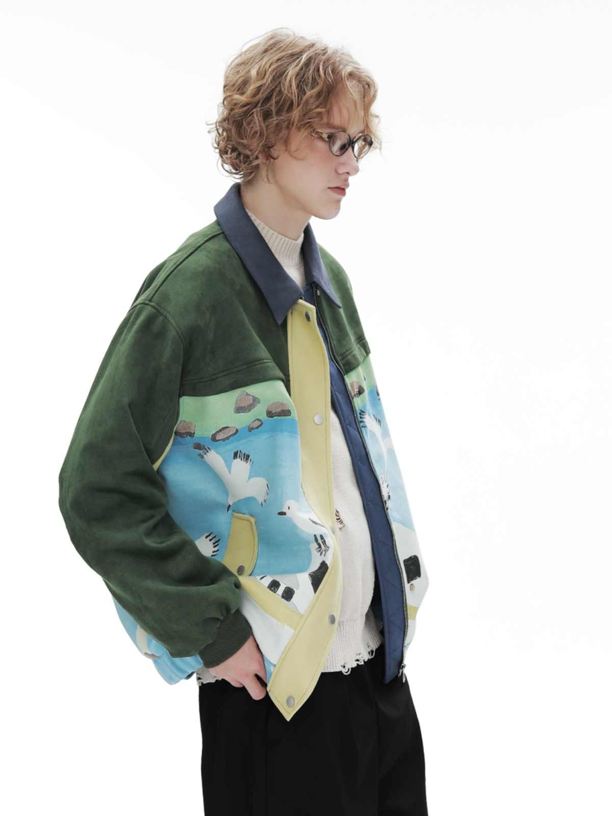 Retro Patchwork Baseball Jacket For Men MuddyStock