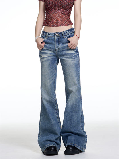 American-style Retro Washed Skinny Jeans For Women