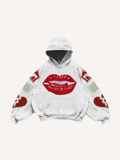 Women's Printed Hoodie White