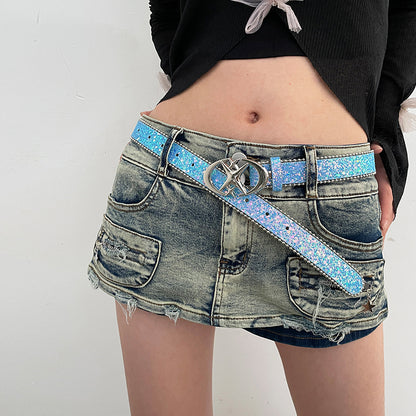 American Style Belt For Women Blue
