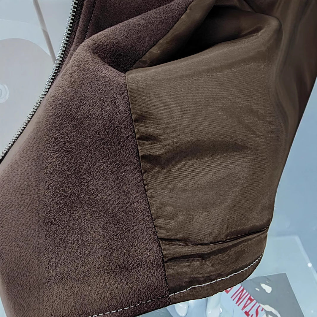 European And American Coat Dark Brown Popular Jacket All Products