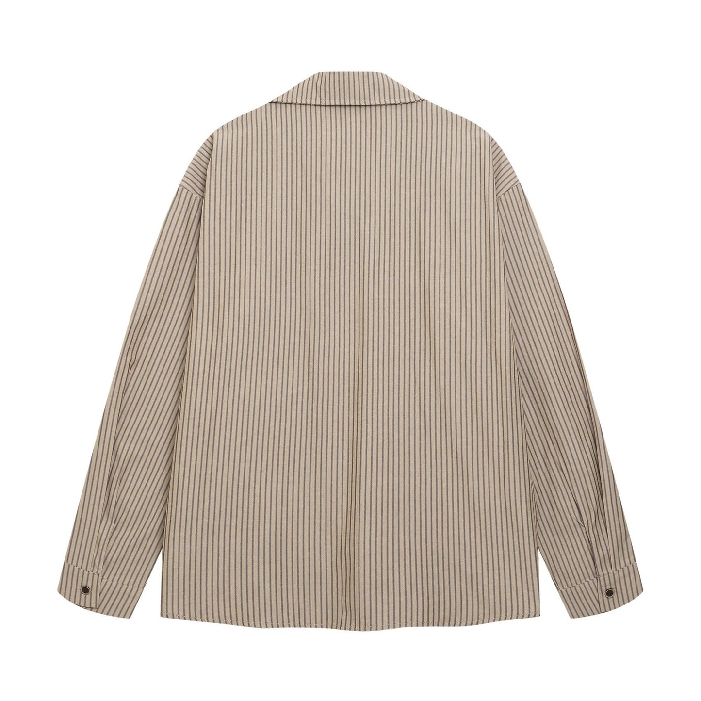 Cartoon Stripe Cute Dog Design Casual Loose Long Sleeve Shirt For Men | MuddyStock Originals