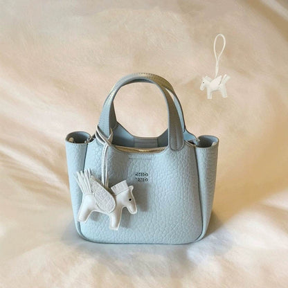 Tote Bag Women's Light Blue Commuter Portable Shoulder Messenger Bag Blue MuddyStock