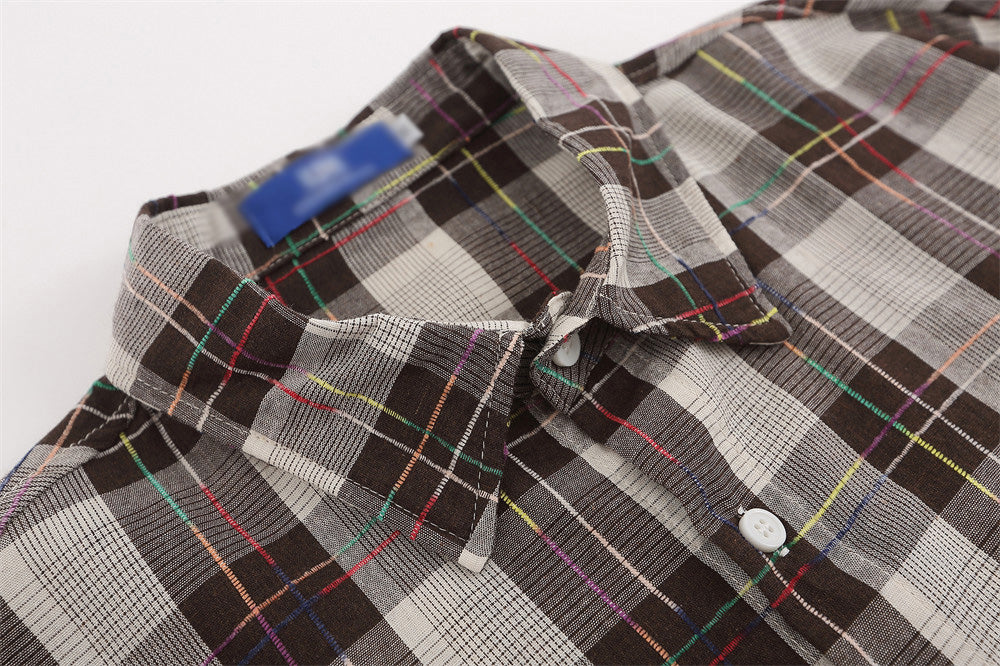 Cartoon Print Bear Lapel Long Sleeve Shirt For Men