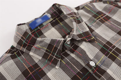 Cartoon Print Bear Lapel Long Sleeve Shirt For Men