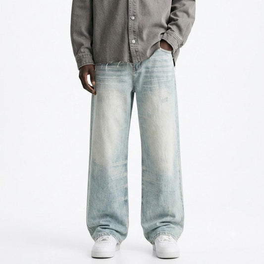 Vintage Washed Jeans For Men