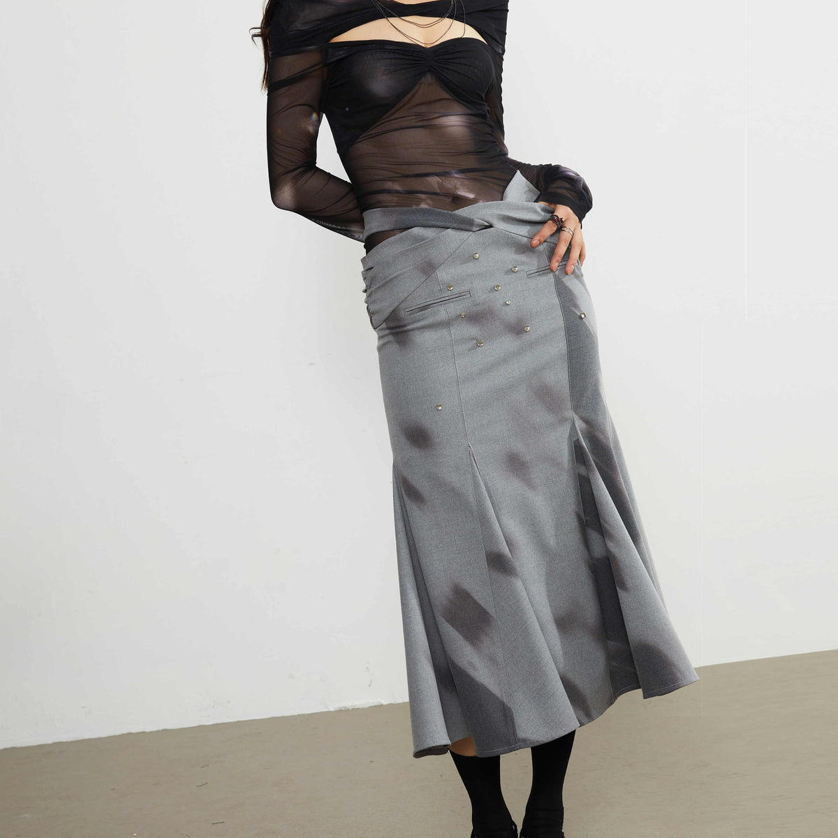 Printed Punk Girl Hollow Skirt For Women All Products