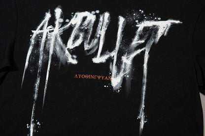 Abstract Graffiti Printed Loose T-shirt For Men And Women MuddyStock