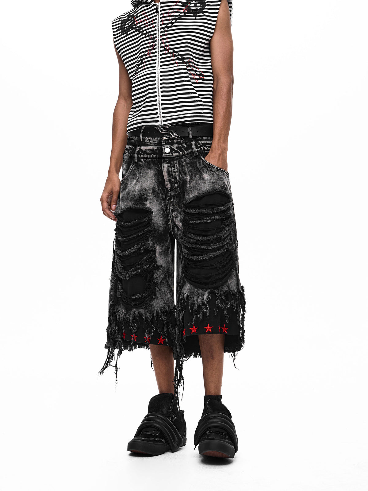 Mens Cropped Denim Jeans