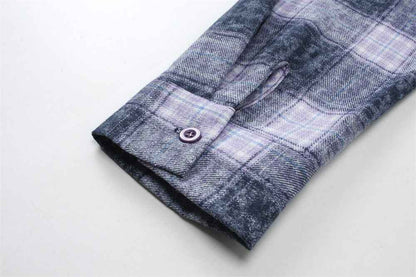 Plaid Long-sleeved Shirt For Women null