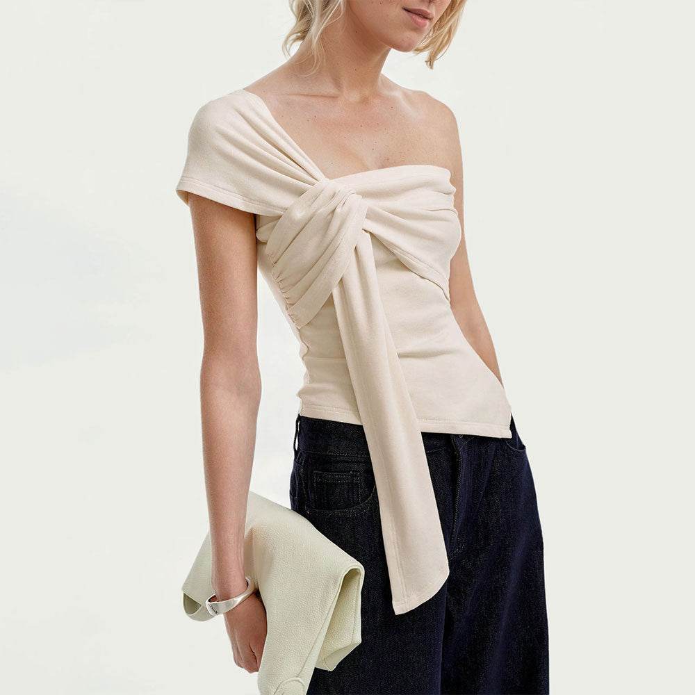 European and American women's temperament T-shirt off shoulder sleeveless top | MuddyStock Originals MuddyStock