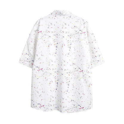 Splash-ink Short-sleeved Shirt For Women MuddyStock