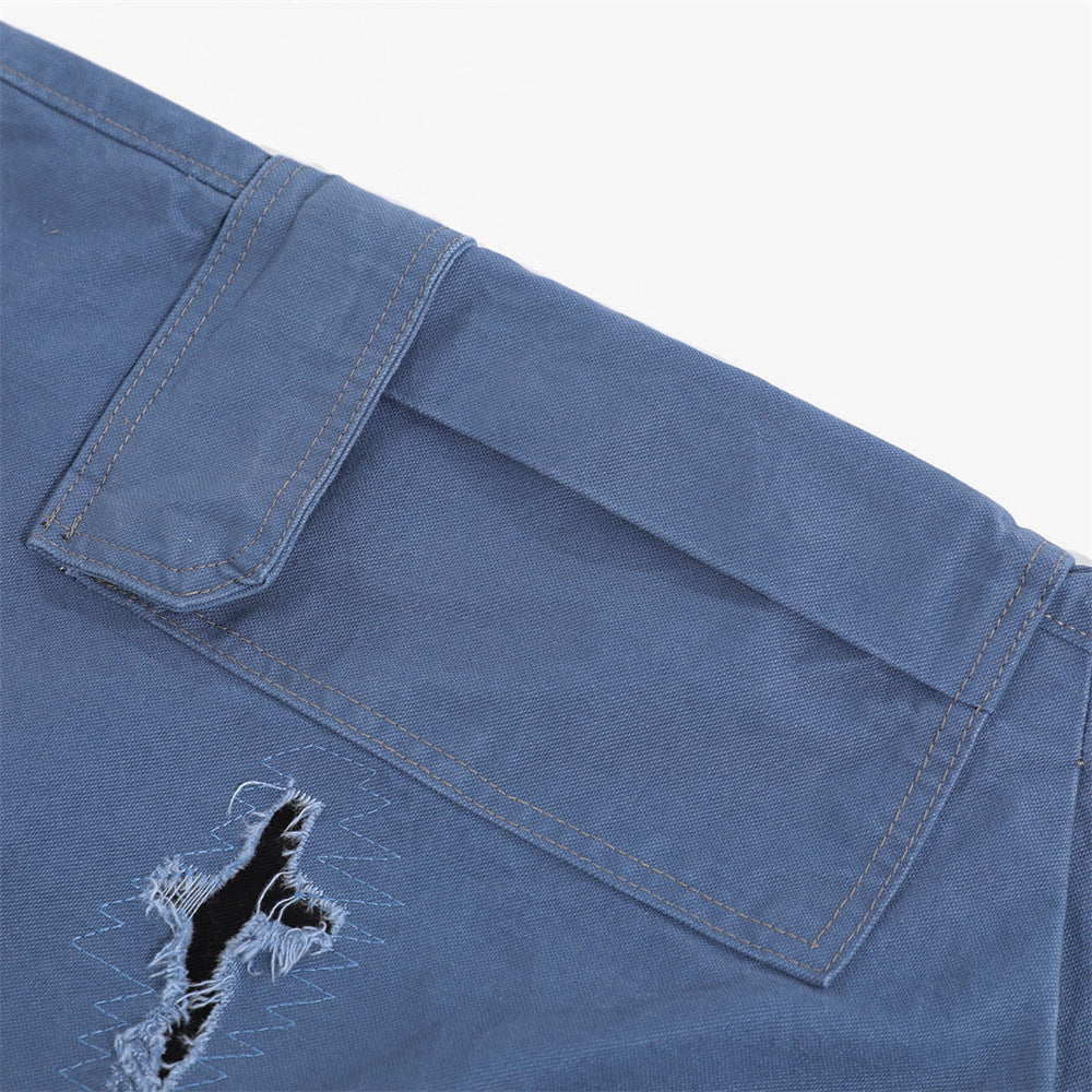 Punch patch workwear shorts