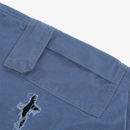 Punch patch workwear shorts