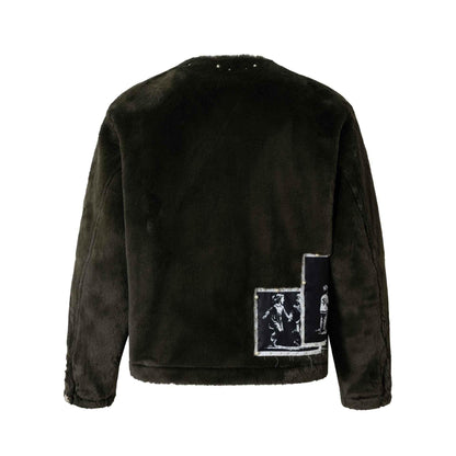 Casual Fleece Beaded Cartoon Patch Short Quilted Jacket For Women | MuddyStock Originals
