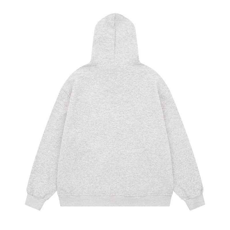 American High Street Decorative Rivets Fur Collar Hoodie For Women MuddyStock