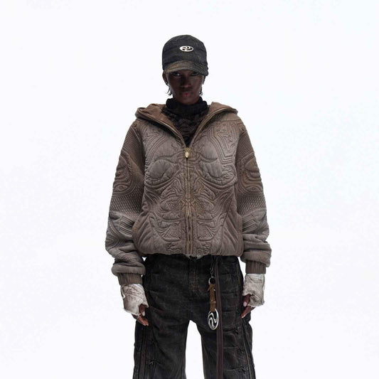 Pre-Washed Distressed Hoodie For Men And Women null