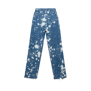 Women's Tie Dye Wash Printed Straight Fit Jeans Blue All Products