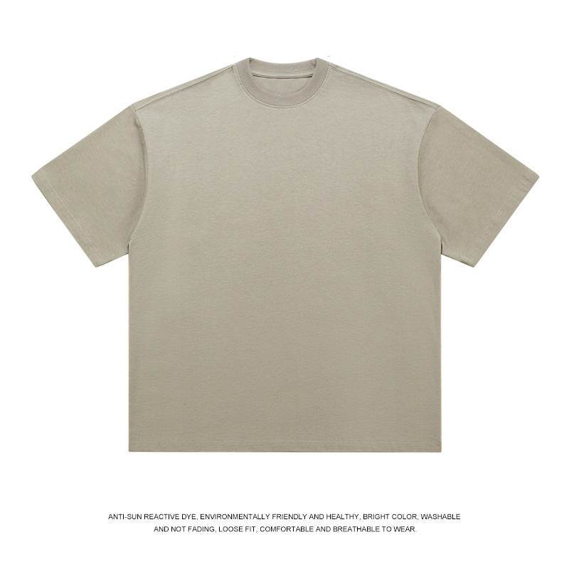 T-shirt Men's Loose Solid Color Bottoming Shirt Matcha Green MuddyStock
