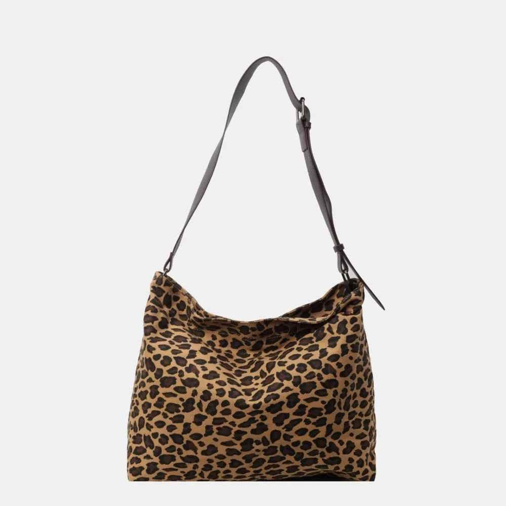 Leopard Adjustable Strap Tote Bag Caramel One Size