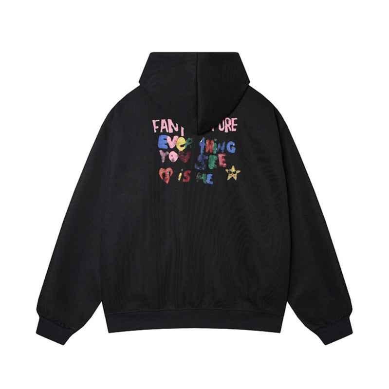 Cartoon Graffiti Hoodie For Women