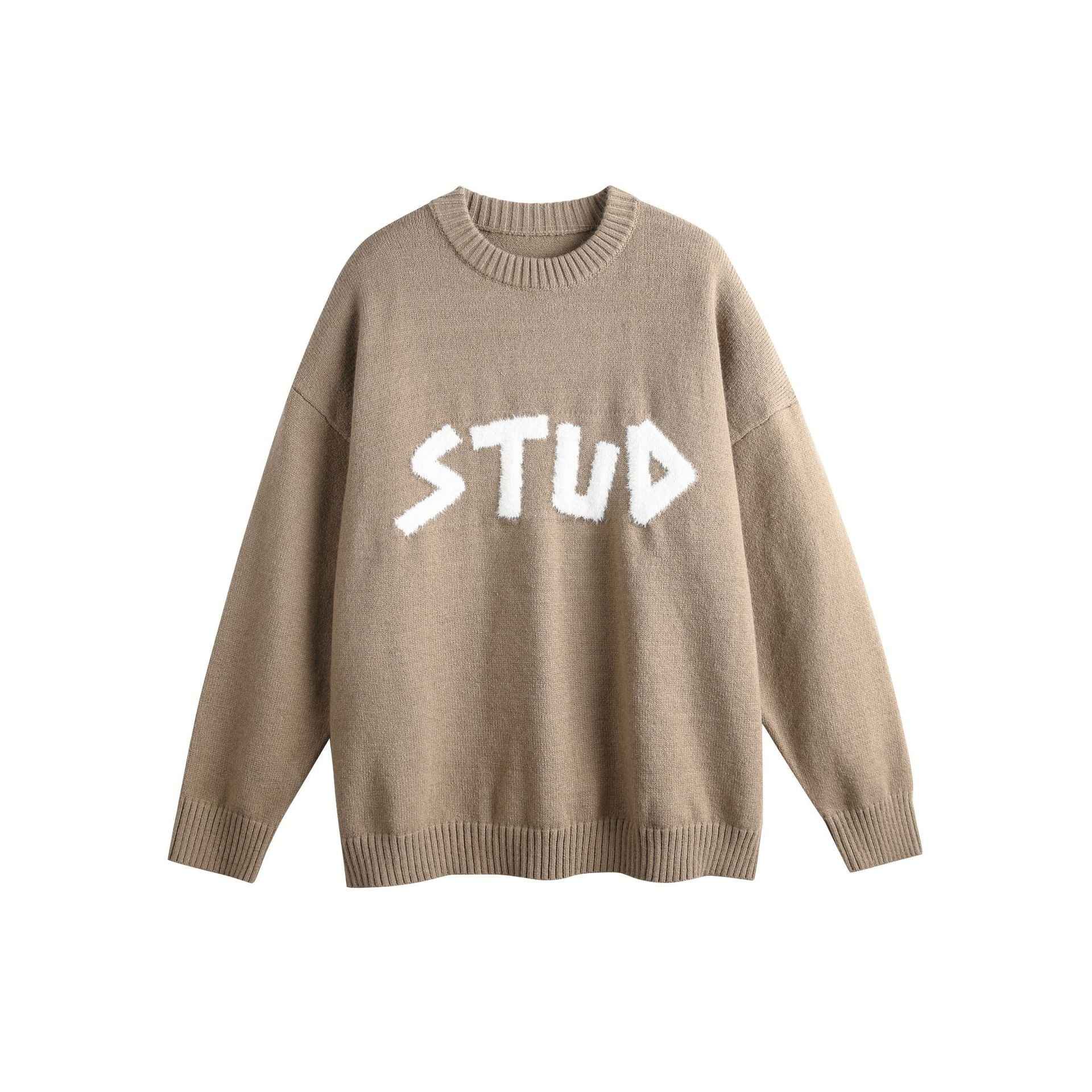 Loose Crewneck Long Sleeve Knit Sweater For Men And Women | MuddyStock Originals MuddyStock