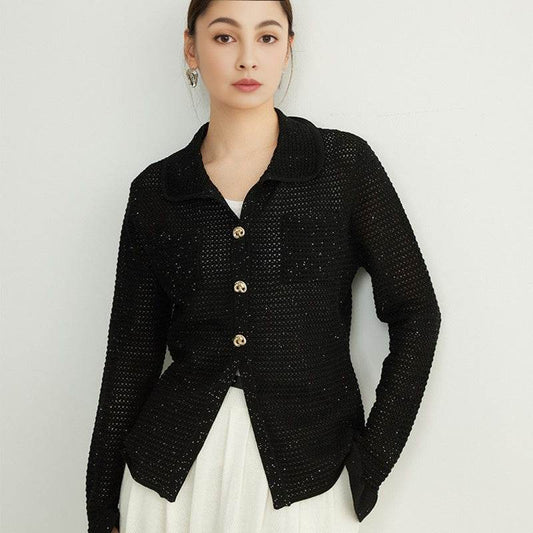 Women's sequin knitted sweater long sleeves | MuddyStock Originals MuddyStock