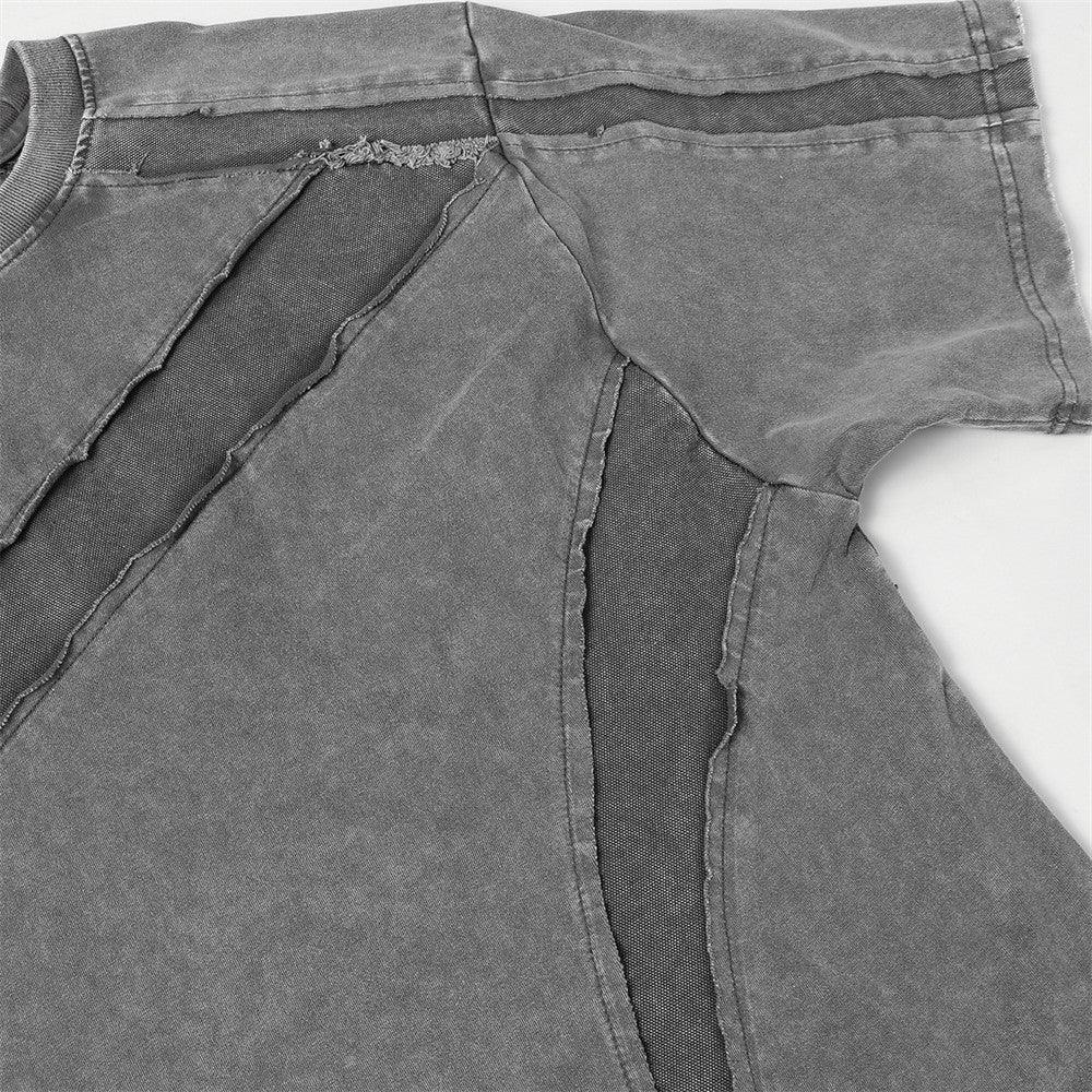 Worn-Out Washed Pure Cotton Short Sleeve T-Shirt For Men | MuddyStock Originals