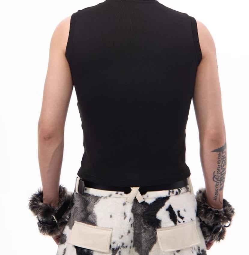 Slim-fit Stretch Waistcoat V-neck Sleeveless T-shirt For Men null
