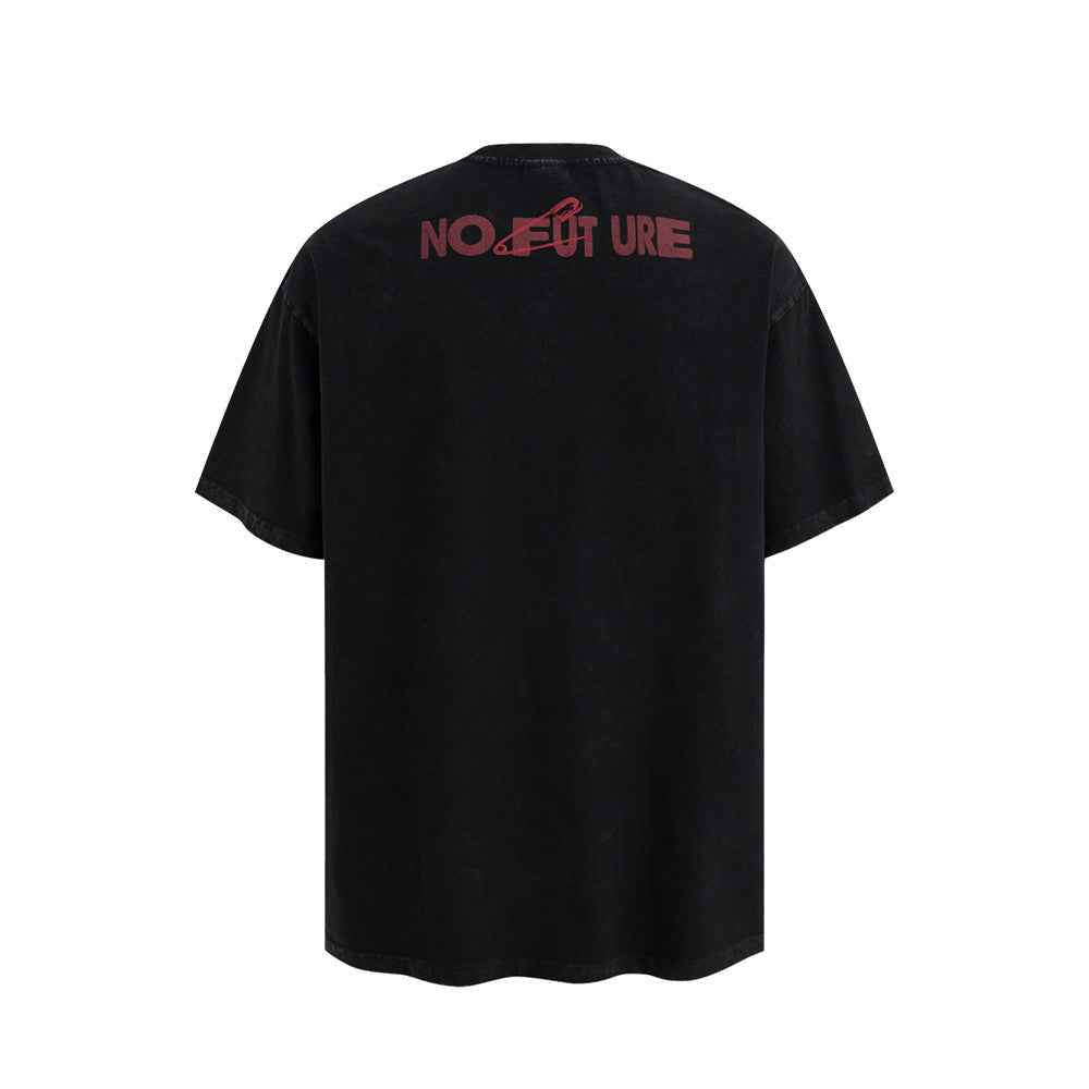 Letter Print Washed Short Sleeve T-Shirt For Men | MuddyStock Originals MuddyStock