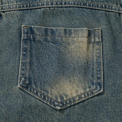 American Workwear Stitching Denim Coat For Men And Women MuddyStock