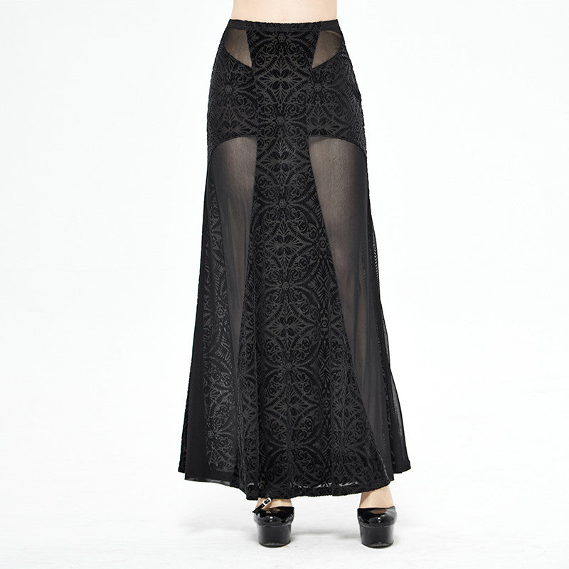 Court Cross-shaped See-through Skirt For Women Black All Products