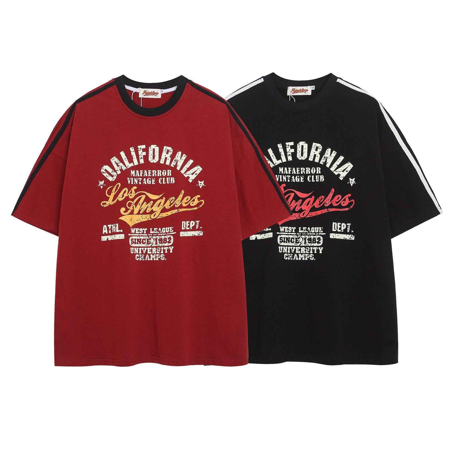 Webbing Letter Print Short Sleeve T-Shirt For Men | MuddyStock Originals MuddyStock